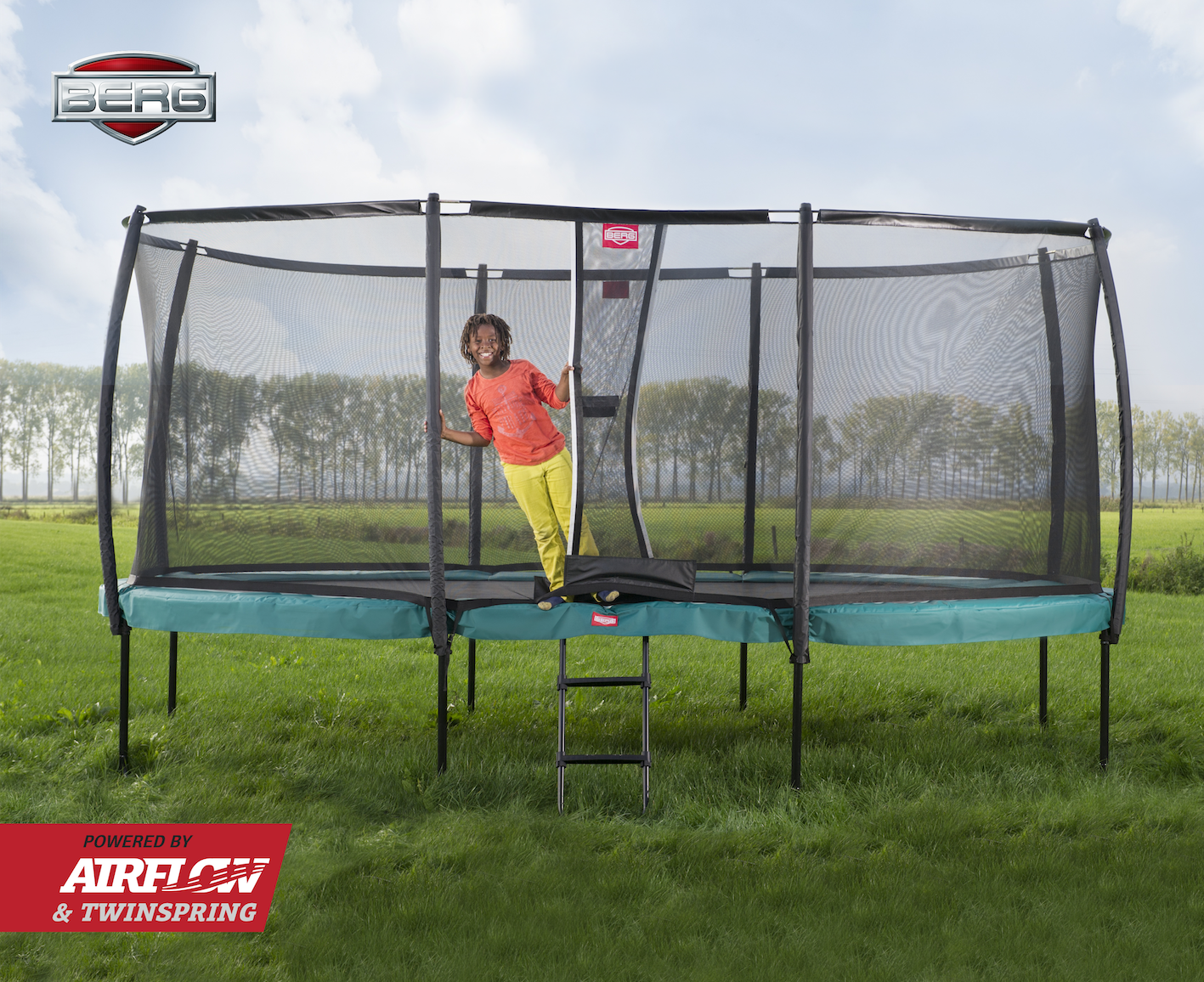 Berg Grand Champion + Safety Net Deluxe Grand Champion Trampoline Berg Grand Champion + Safety Net Deluxe Grand Champion Trampoline