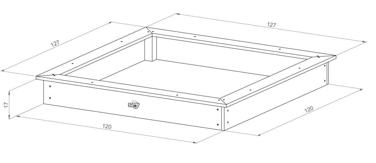 Zandbak Sandy - Afmetingen
