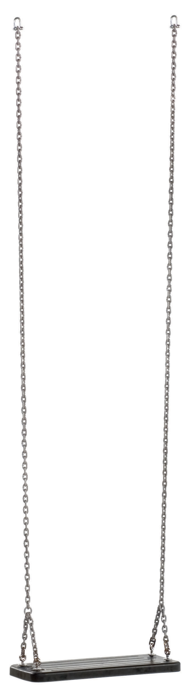 Rubber zitje + gegalvaniseerde kettingset - Zwart