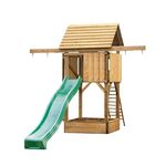 Speeltoestel met glijbaan en schommel en zandbak compact