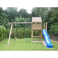 Speeltoestel De Boomhut incl. glijbaan en schommel aanbouw