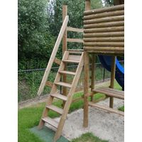 Speeltoestel De Boomhut incl. glijbaan en schommel aanbouw - Veiligheidstrap