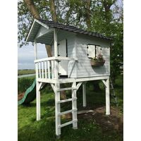 Houten speelhuisje Voldemort - Inspiratie met glijbaan