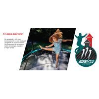 BERG trampoline Ultim Champion Regular 330 Grijs + Safety Net DLX - Airflow