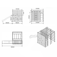 Klimtoestel Slingeraap - Afmetingen