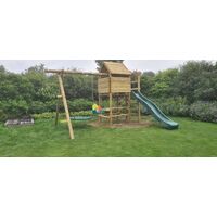 Speeltoestel De Boomhut incl. glijbaan en schommel aanbouw