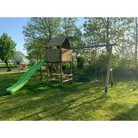 Speeltoestel De Boomhut incl. glijbaan en schommel aanbouw