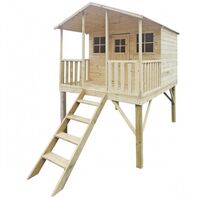 Safari houten speelhuisje Flamingo