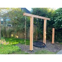 Douglas schommelframe, houten schommel met duikelrek