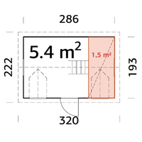 Safari houten speelhuis Libelle Premium - Afmetingen
