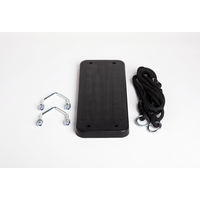 Rubber zitje met stalen inlegplaat - zwart