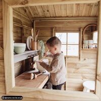 Safari houten speelhuisje IJsbeer - Binnenkant inspiratie