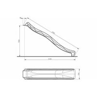 HDPE glijbaan 150 cm - Afmetingen