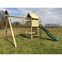 Speeltoestel De Boomhut incl. glijbaan en schommel aanbouw