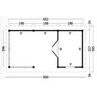 Zadeldak Hamar L type 7 - Afmetingen