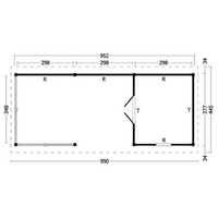 Zadeldak Hamar L type 7 - Afmetingen