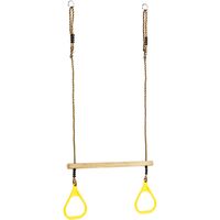 Trapeze met kunststof ringen - Geel