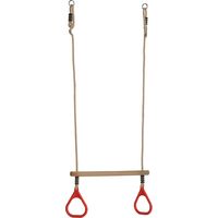 Trapeze met kunststof ringen - Rood