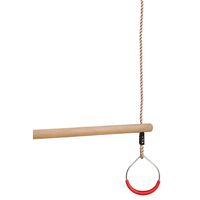 Trapeze met metalen ringen - rood