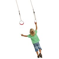 Metalen ringen met kunststof - Rood