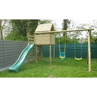 Speeltoestel De Boomhut incl. glijbaan en schommel aanbouw
