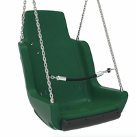 Kuipschommel met touw - Groen