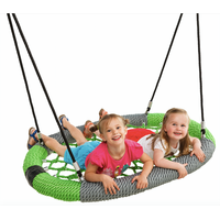 Nestschommel ovaal - groen/grijs