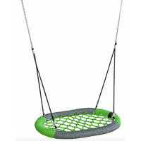 Nestschommel ovaal - groen/grijs