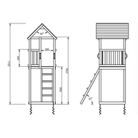 Speeltoestel Kiosk -Afmetingen