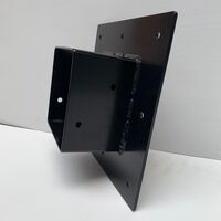 Muurbeugel / Paalhouder - Zwart