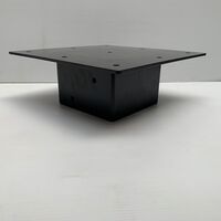 Muurbeugel / Paalhouder - Zwart