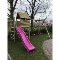 Speeltoestel De Boomhut incl. glijbaan en schommel aanbouw