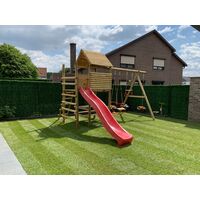 Speeltoestel De Boomhut incl. glijbaan en schommel aanbouw