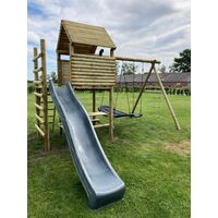 Speeltoestel De Boomhut incl. glijbaan en schommel aanbouw