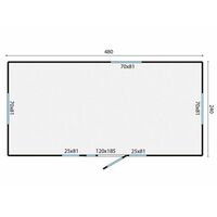 Pipowagen Patricia -Afmetingen
