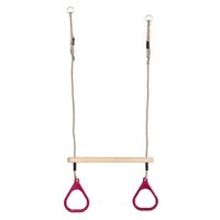 Trapeze met kunststof ringen - Roze / Paars