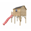 Safari houten speelhuisje Giraf XL met glijbaan Safari houten speelhuisje Giraf XL met glijbaan